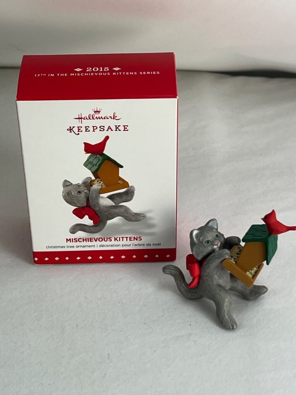 Hallmark Keepsake 2015 Mischievous Kittens 17th Christmas Tree Ornament By Nina